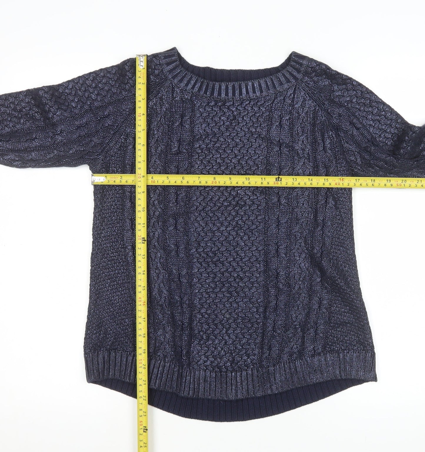 Womens UK Size XS French Connection Blue Pullover Sweatshirt