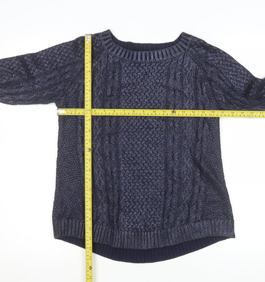Womens UK Size XS French Connection Blue Pullover Sweatshirt