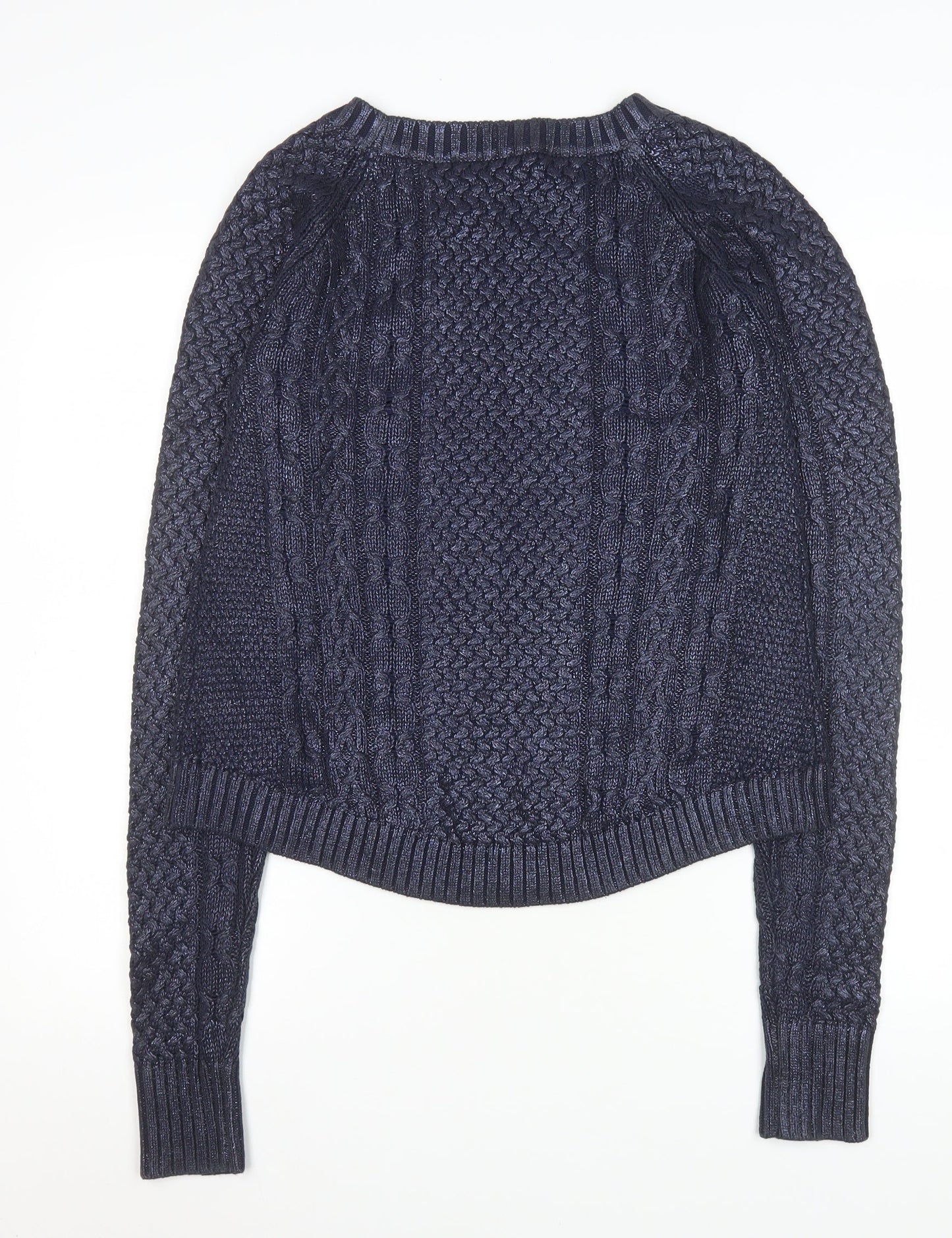 Womens UK Size XS French Connection Blue Pullover Sweatshirt