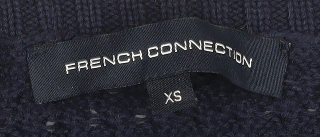 Womens UK Size XS French Connection Blue Pullover Sweatshirt