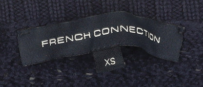 Womens UK Size XS French Connection Blue Pullover Sweatshirt