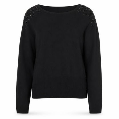 Womens UK Size 12 Betty Jackson Black Black Basic Blouse