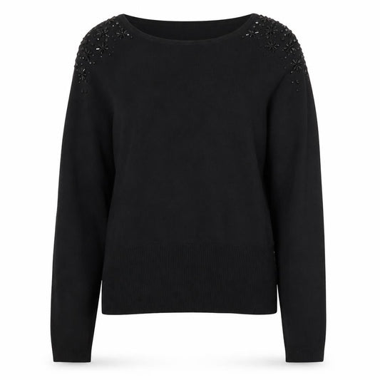 Womens UK Size 12 Betty Jackson Black Black Basic Blouse