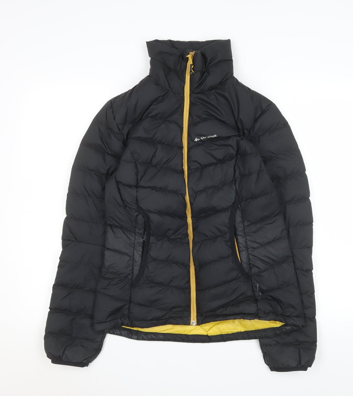 Womens UK Size XS Quechua Black Puffer Jacket