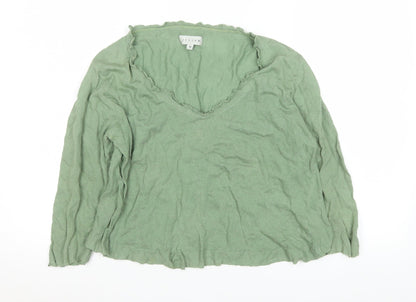 Womens UK Size M Jigsaw Green Basic T-Shirt