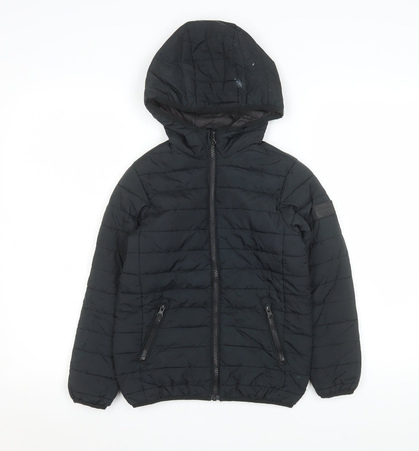 Boys UK Size 8 Years JACK & JONES Black Puffer Jacket