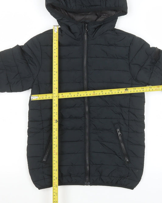 Boys UK Size 8 Years JACK & JONES Black Puffer Jacket