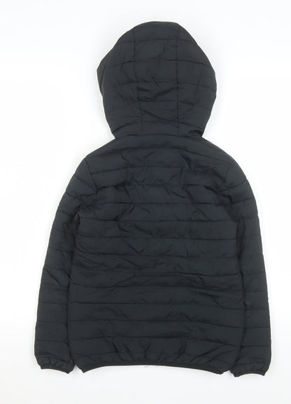 Boys UK Size 8 Years JACK & JONES Black Puffer Jacket
