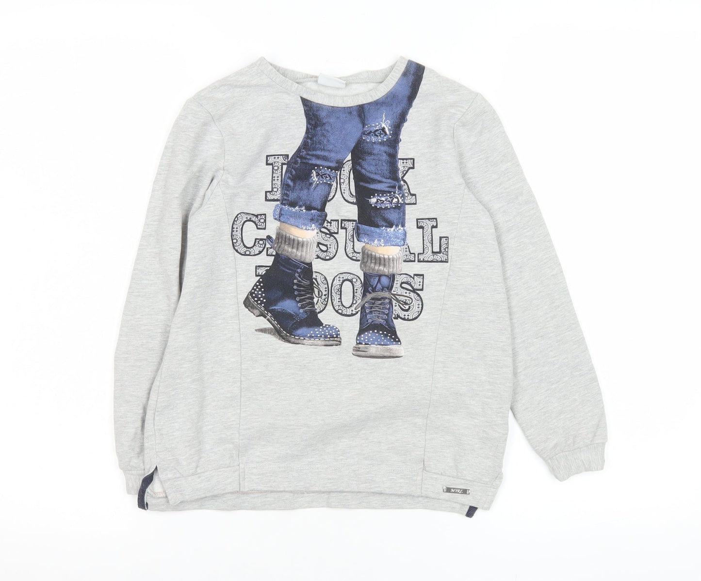 Girls UK Size 9 Years Mayoral Grey Pullover T-Shirt