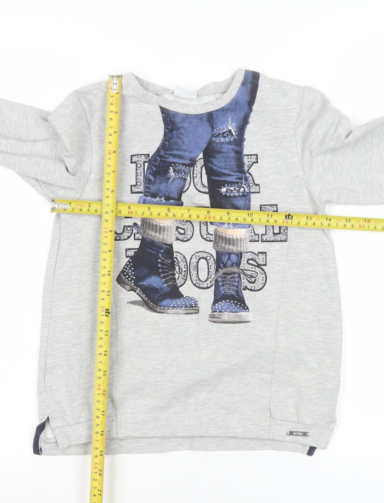Girls UK Size 9 Years Mayoral Grey Pullover T-Shirt