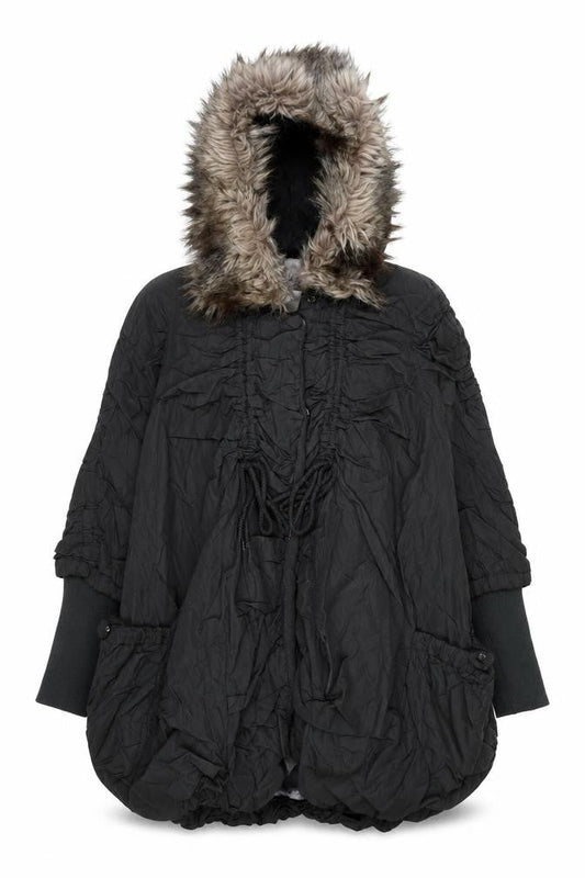 Womens UK Size 10 River Island Black Parka Coat
