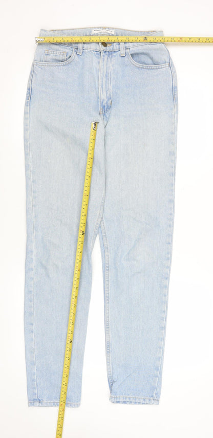 Womens UK Size 8 American Apparel Regular Fit Mom Blue Jeans