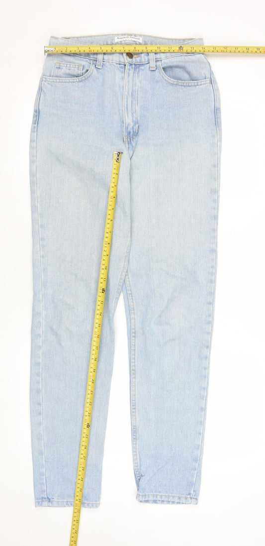 Womens UK Size 8 American Apparel Regular Fit Mom Blue Jeans
