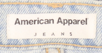 Womens UK Size 8 American Apparel Regular Fit Mom Blue Jeans