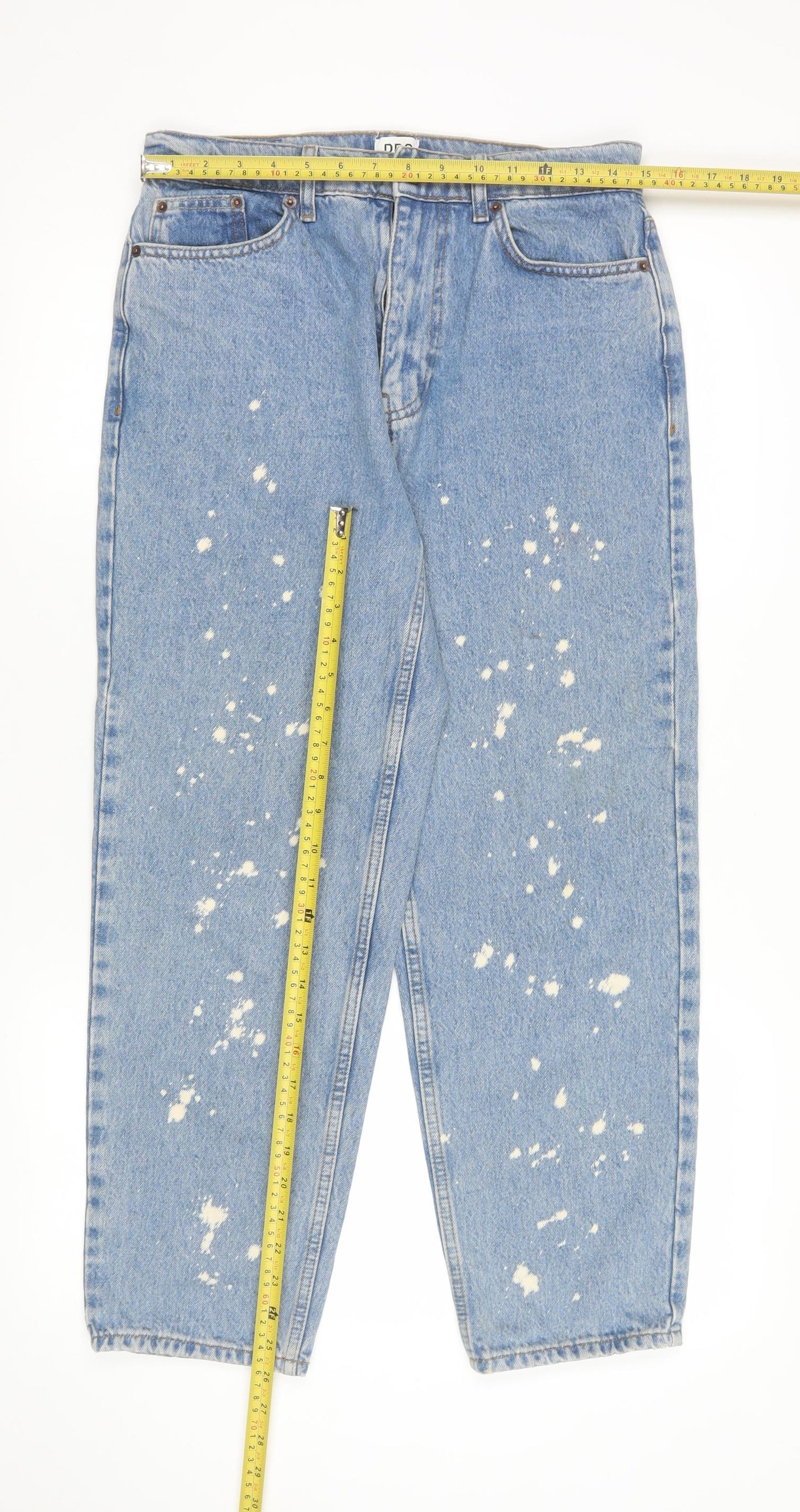 Womens UK Size M BDG Relaxed Fit Mom Blue Jeans