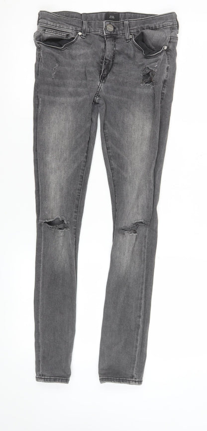 Womens UK Size 28 River Island Slim Fit Skinny Grey Jeans