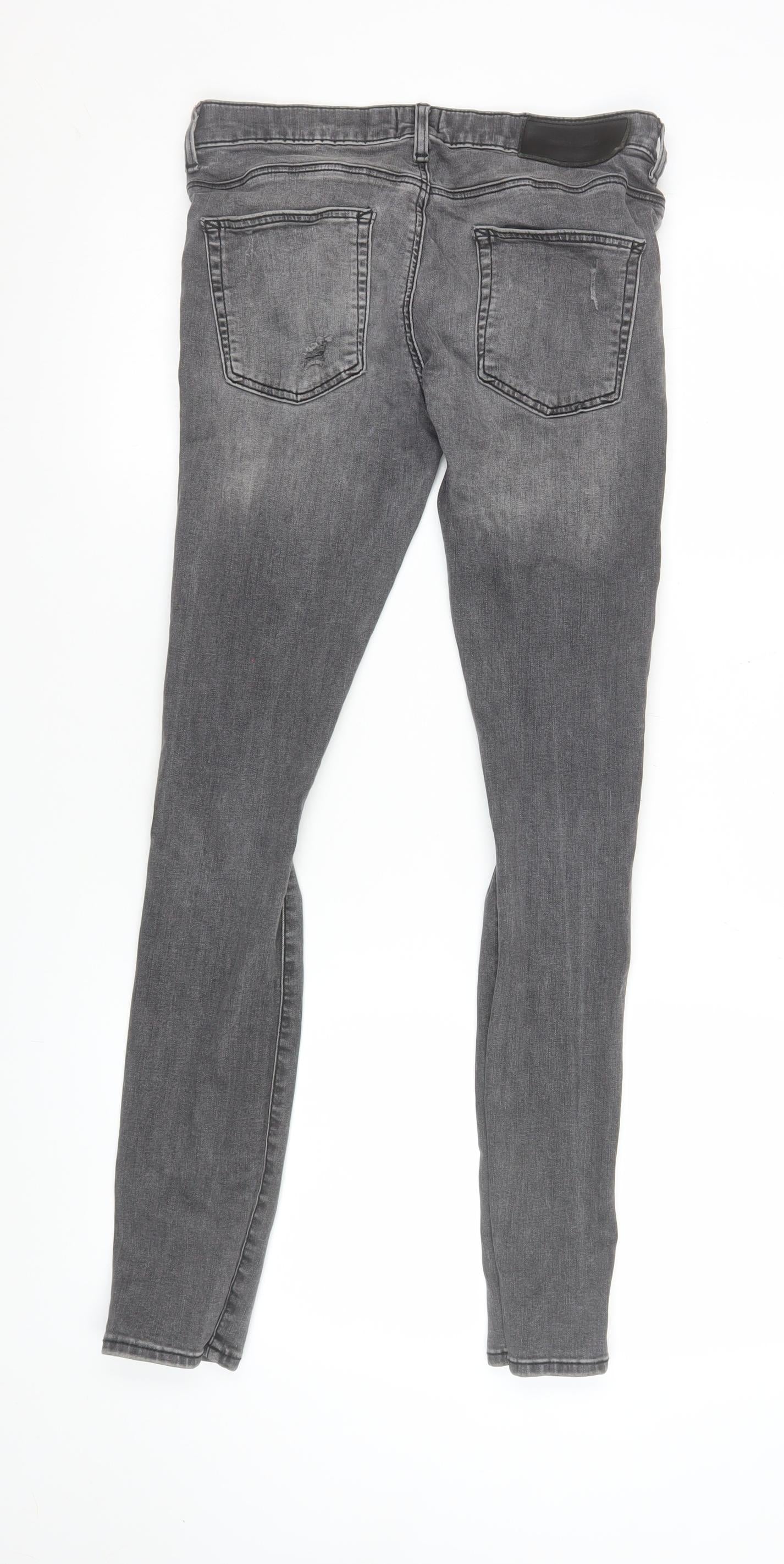 Womens UK Size 28 River Island Slim Fit Skinny Grey Jeans