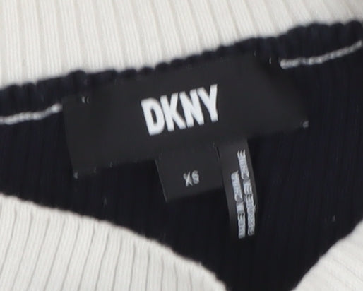 Womens UK Size XS DKNY Multicoloured Pullover Jumper