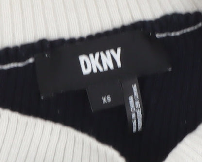 Womens UK Size XS DKNY Multicoloured Pullover Jumper