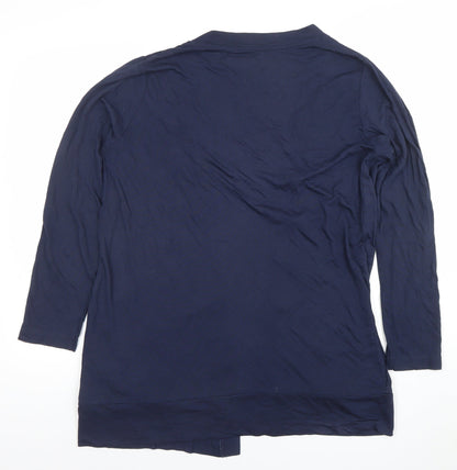 Womens UK Size 14 Capsule Blue Cardigan Jumper