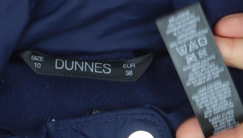 Womens UK Size 10 Dunnes Blue Parka Coat