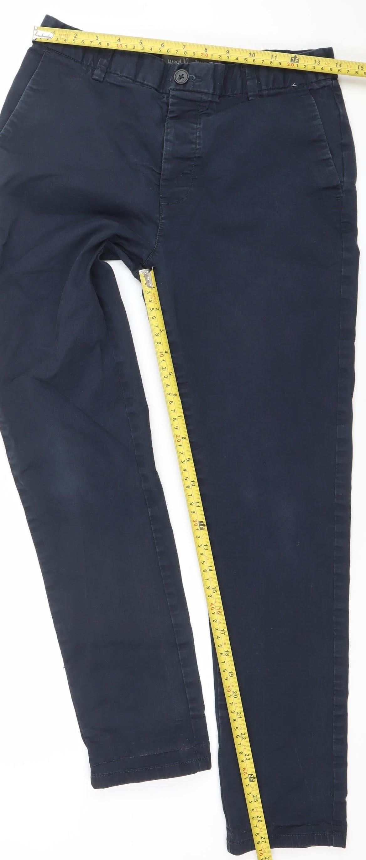 Mens UK Size M denim co. Slim Fit Chino Blue Trousers