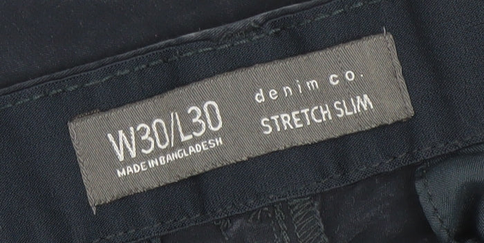 Mens UK Size M denim co. Slim Fit Chino Blue Trousers