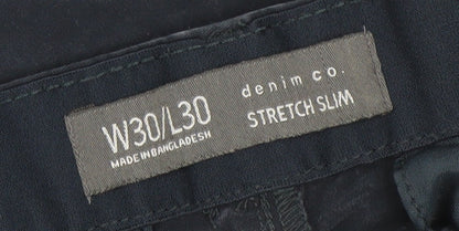 Mens UK Size M denim co. Slim Fit Chino Blue Trousers