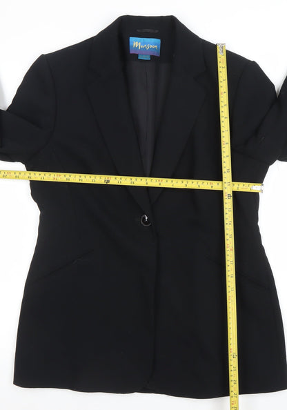 Womens UK Size 12 Monsoon Regular Black Blazer