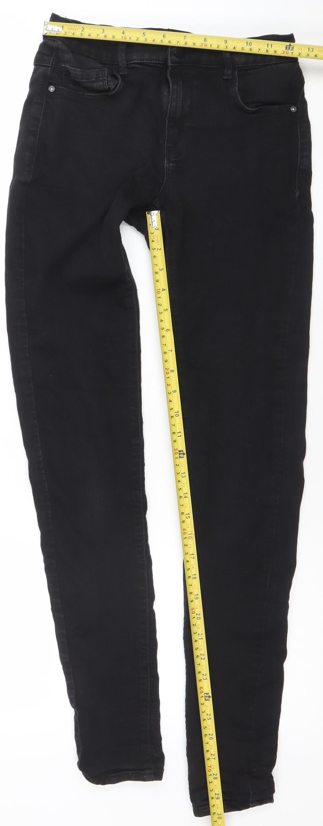 Womens UK Size M Only Slim Fit Skinny Black Jeans