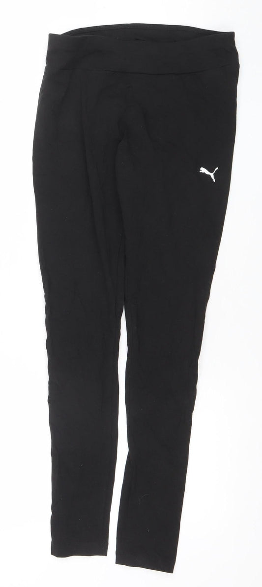 Womens UK Size S PUMA Slim Fit Leggings Black Leggings
