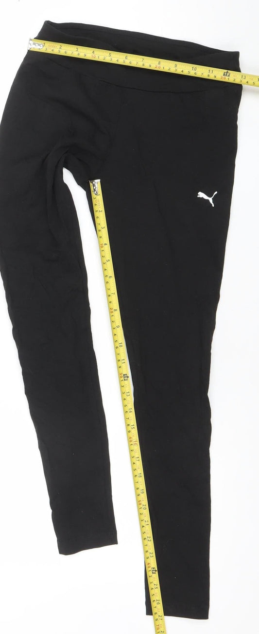 Womens UK Size S PUMA Slim Fit Leggings Black Leggings