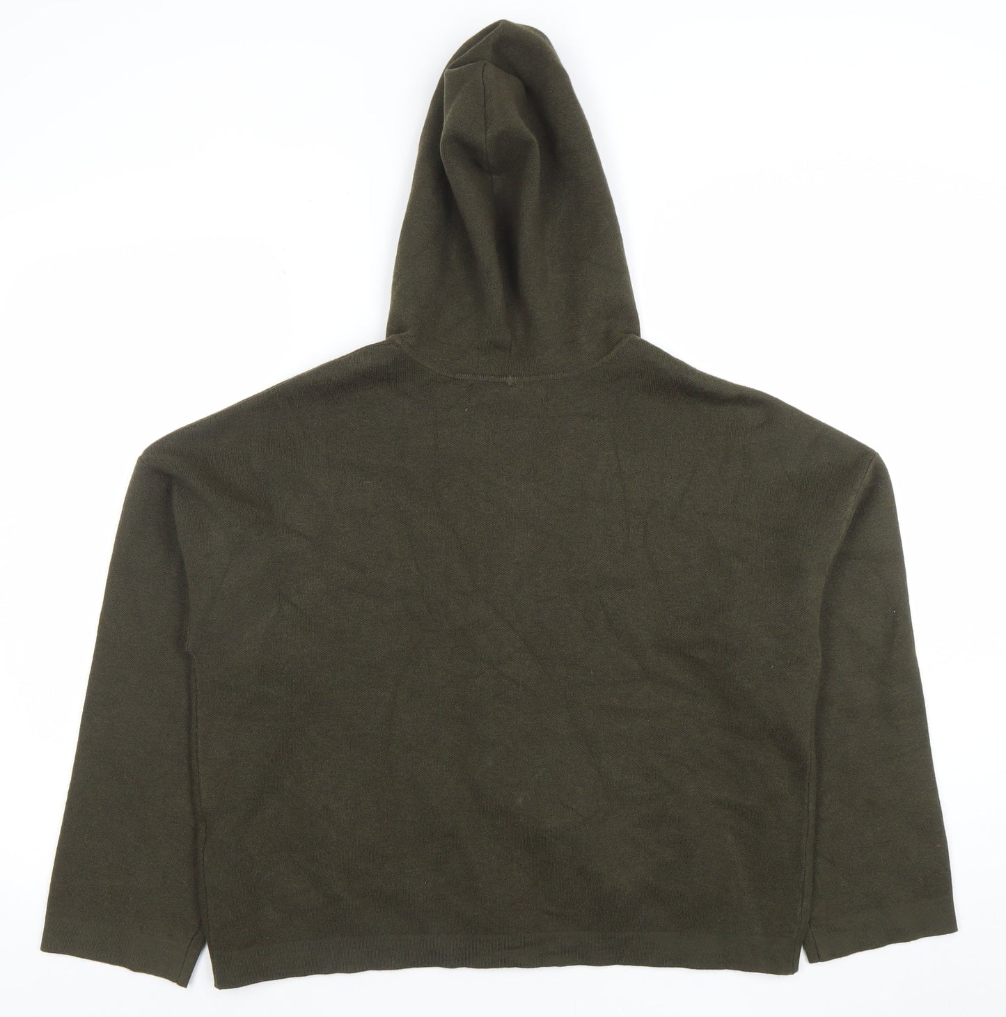Primark Women Green Hooded Button Cardigan Small Casual Knit