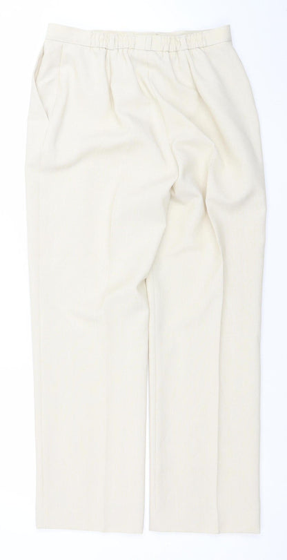 Womens UK Size 10 BHS Regular Fit CasualBusinessWorkwear Beige Trousers