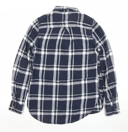 Womens UK Size 8 Matalan Blue Basic Button-Up