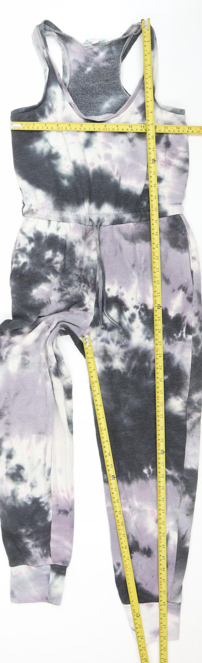 Womens UK Size S Hippie Rose One-Piece Grey Jumpsuit