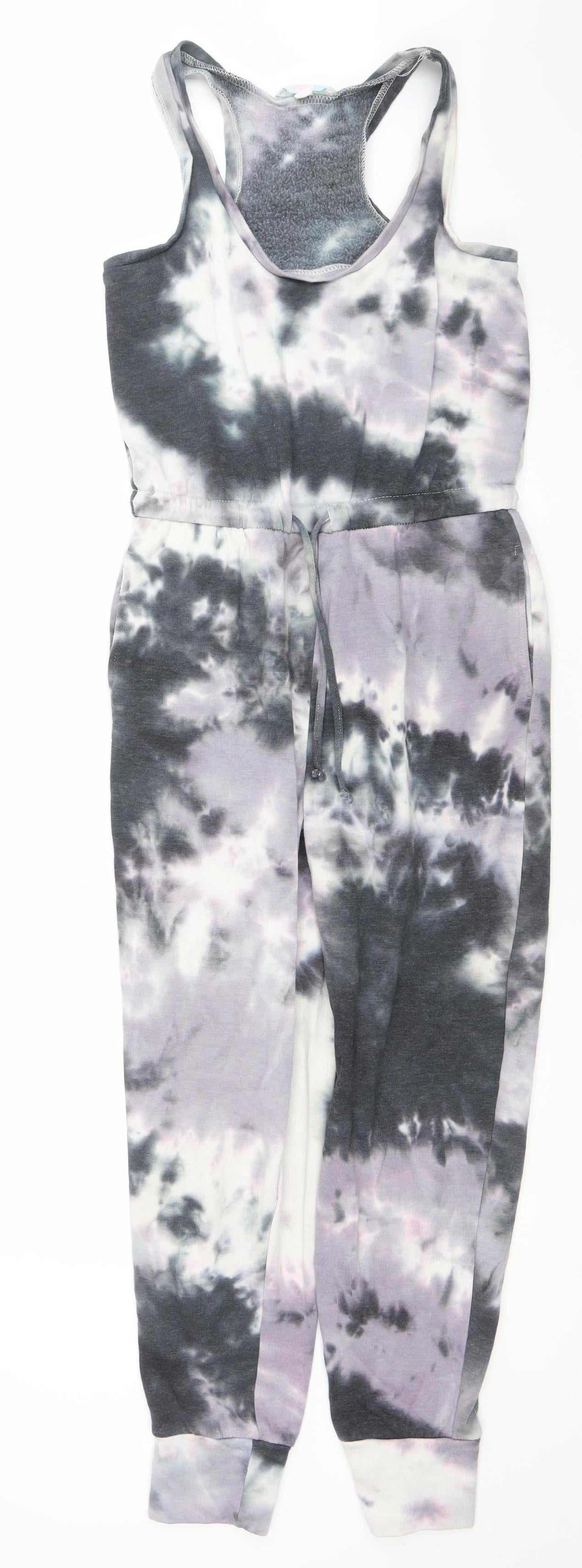 Womens UK Size S Hippie Rose One-Piece Grey Jumpsuit