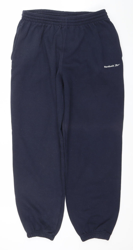 Mens UK Size L Reebok Regular Fit Sweatpants Blue Trousers
