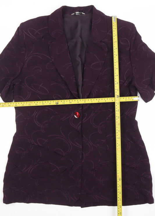 Womens UK Size 14 Klass Collection Regular Purple Blazer