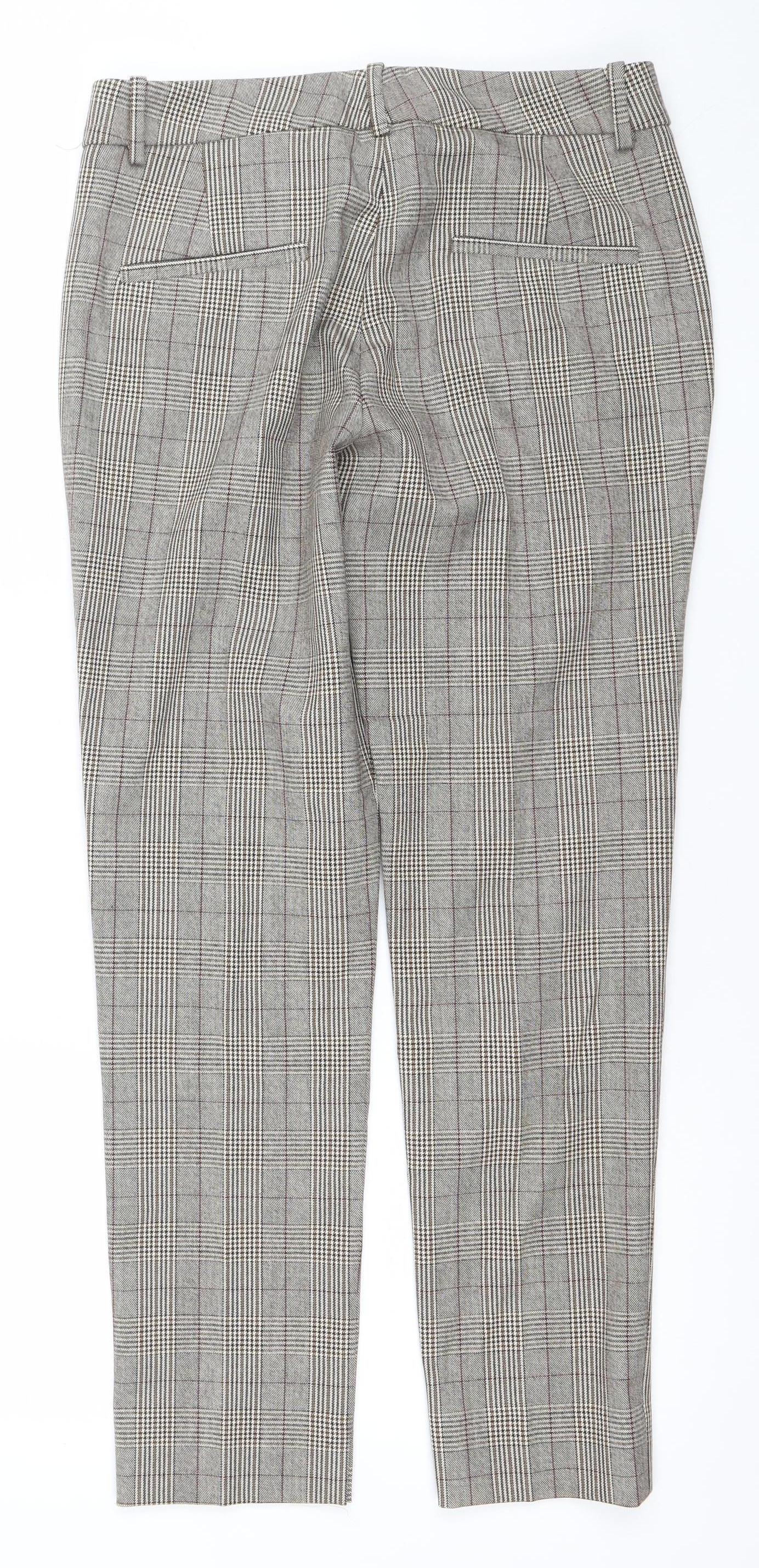 Womens UK Size 6 Zara Slim Fit Business Casual Workwear Grey Trousers