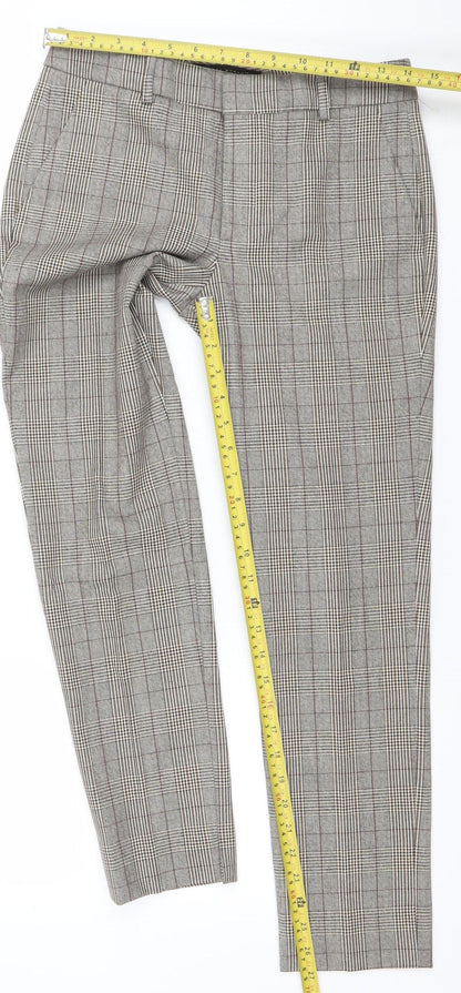 Womens UK Size 6 Zara Slim Fit Business Casual Workwear Grey Trousers