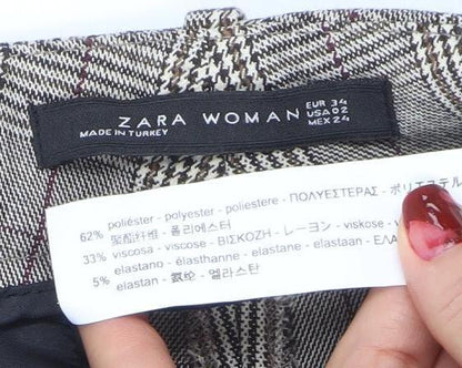 Womens UK Size 6 Zara Slim Fit Business Casual Workwear Grey Trousers