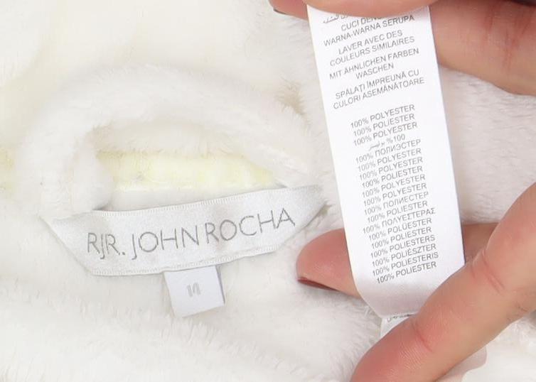 Womens UK Size 14 ARI JOHN ROCHA Ivory Pullover Hoodie