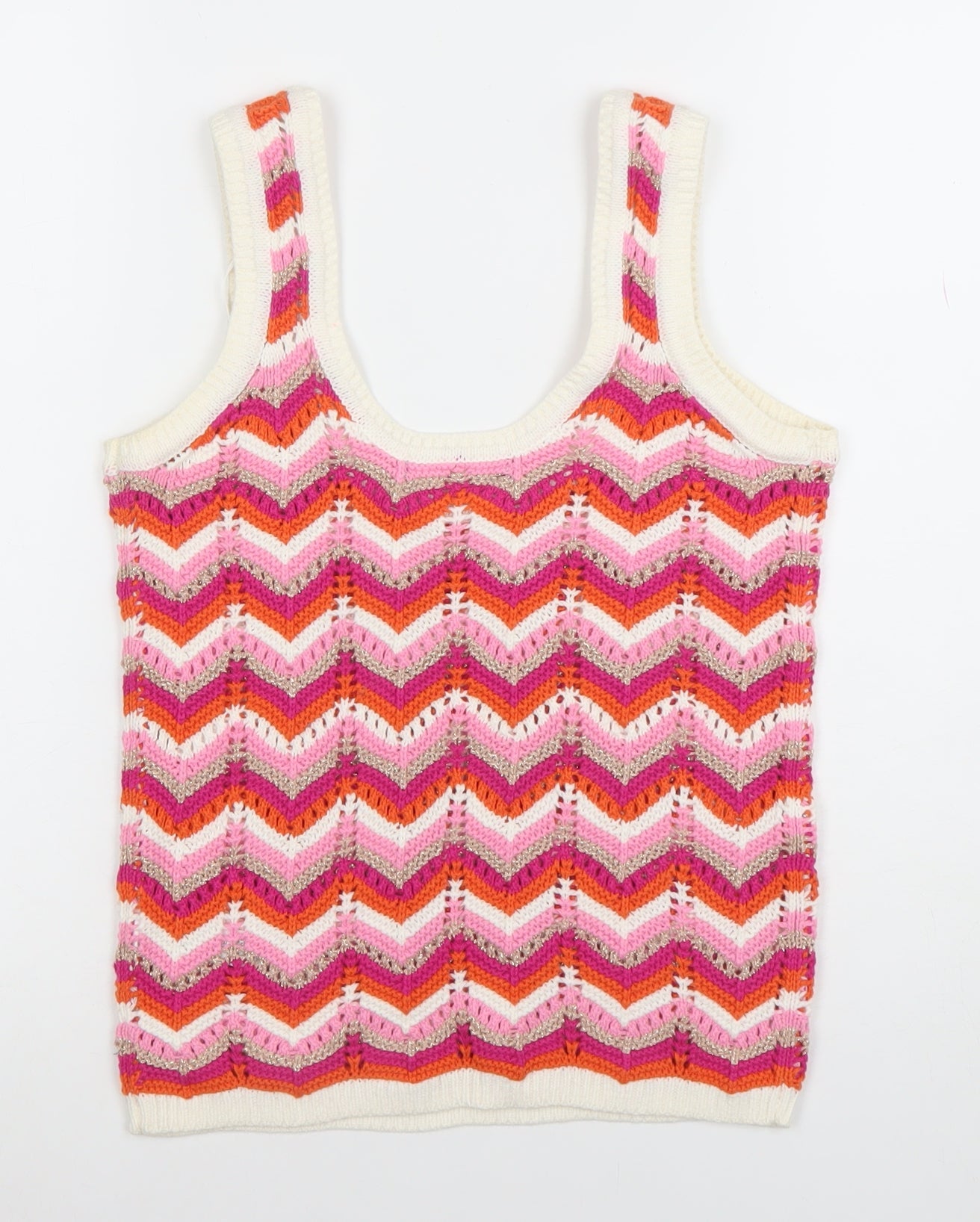 Dunnes Women’s Multicoloured Crochet Knit Tank Top XS