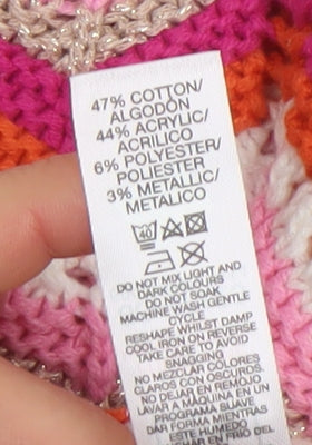 Dunnes Women’s Multicoloured Crochet Knit Tank Top XS