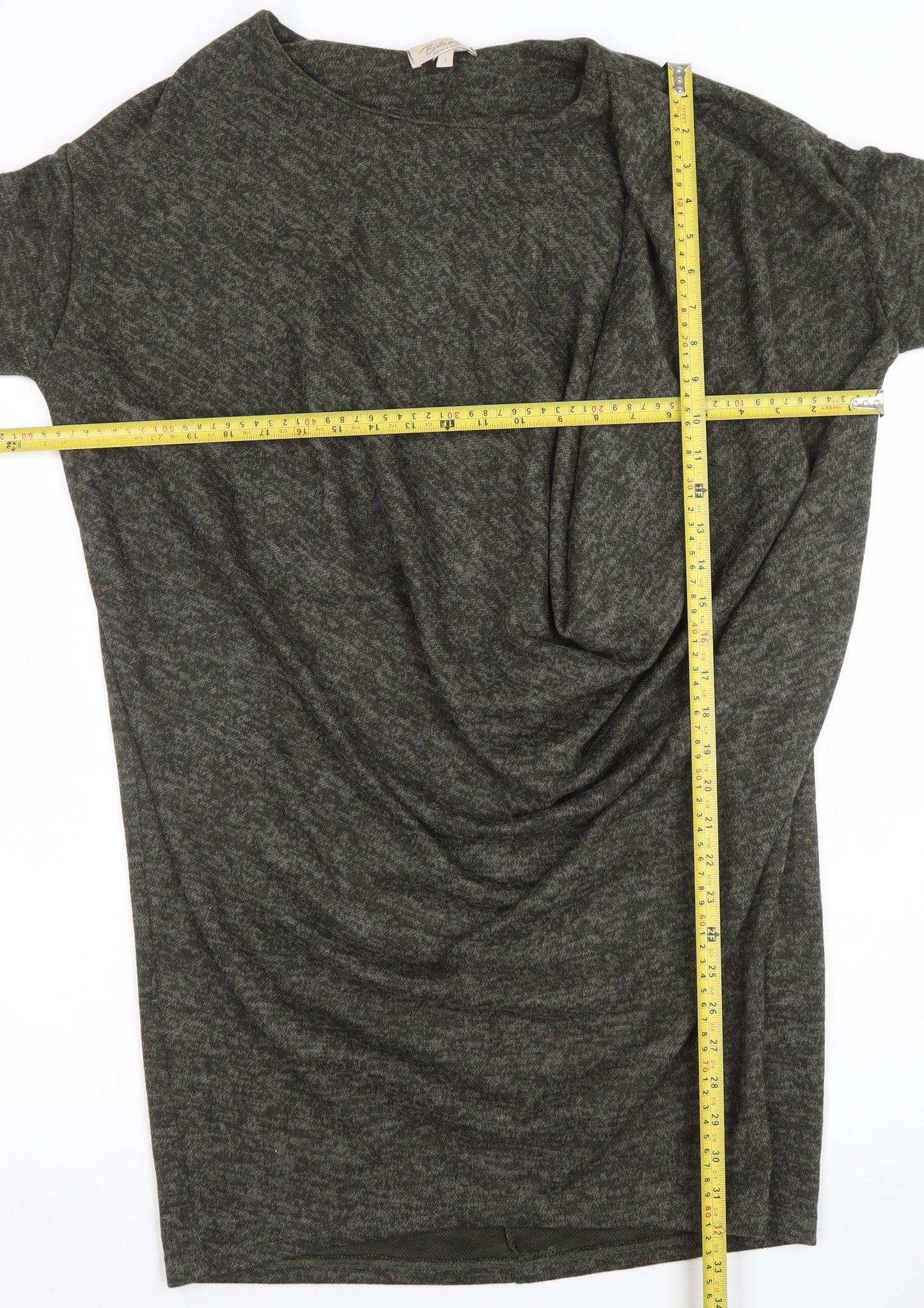 Womens UK Size S Bella Italia Grey Tunic Jumper
