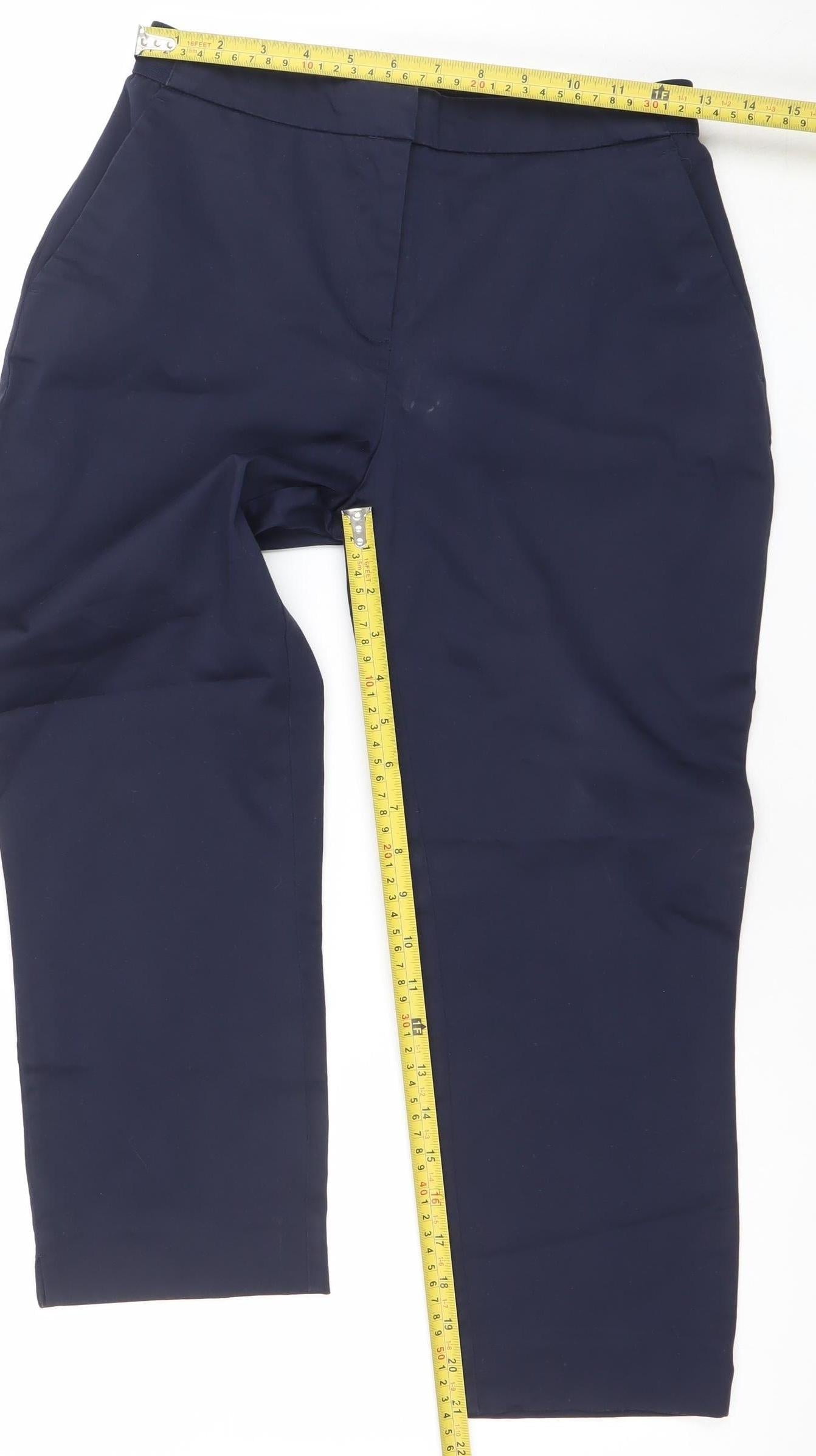 Womens UK Size 8 Dunnes Stores Slim Fit Chino Blue Trousers