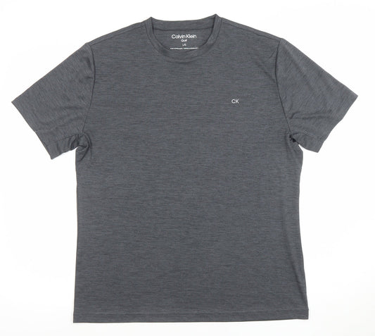 Mens UK Size L Calvin Klein Grey Golf T-Shirt