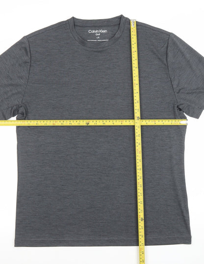 Mens UK Size L Calvin Klein Grey Golf T-Shirt