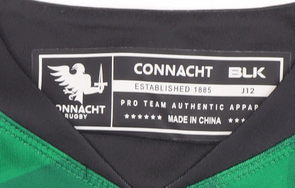 BLK Connacht Rugby Boys Green Short Sleeve Jersey T-Shirt 12 Years